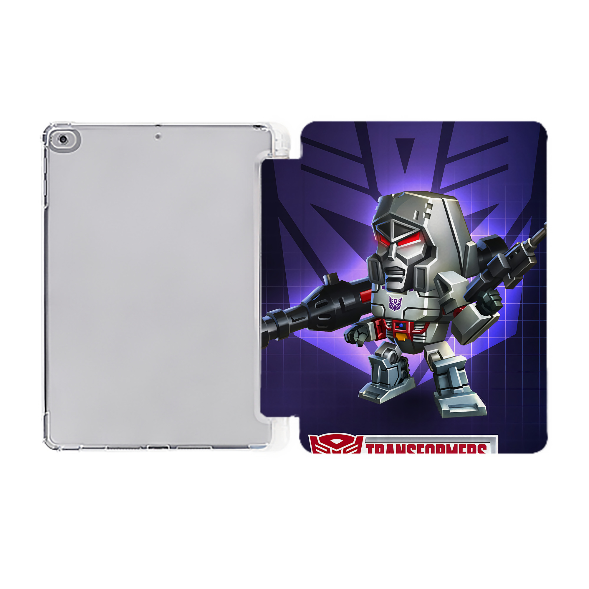（画像用） Transformers トランスフォーマー IPad ケース ペン収納付き 三つ折りスタンド PUレザー×シリコン 対応機種9.5/10.5/10.9インチ
